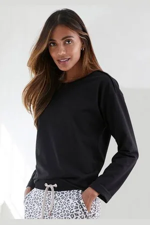 Lascana Sweatshirt / Shirt met lange mouwen Langarmshirt in losse pasvorm, loungewear