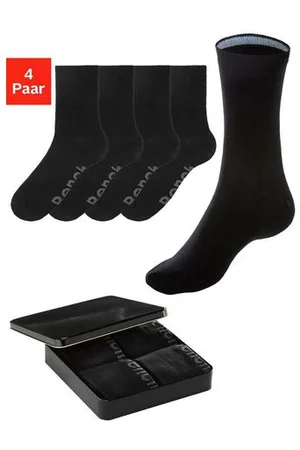 Bench Basic sokken met gekleurde binnenboordjes (blik, 4 paar)
