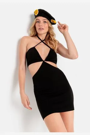 Lascana Mini-jurk van ribmateriaal