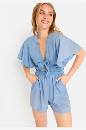 Lascana Korte jumpsuit van geweven viscose