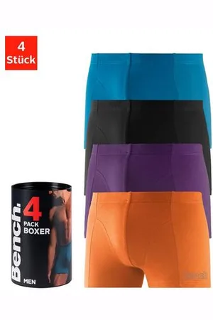 Bench Boxershort met kleine logoprint op de pijp (set, 4 stuks)