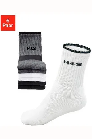 H.I.S Sportsokken met frotté & verstevigde drukzones (set, 6 paar)