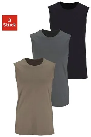 H.I.S Muscle-shirt met een ronde hals (set, 3-delig)