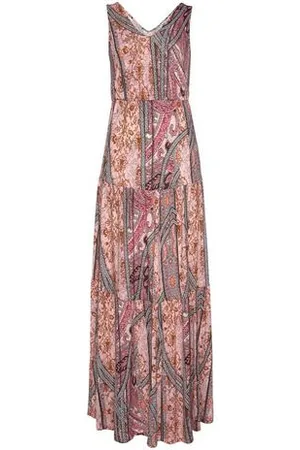 Buffalo Maxi-jurk met modieuze volants en all-over print, zomerjurk, strandjurk