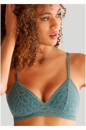 QS by s.Oliver Bralette Clarissse zonder beugels van fijn, gebloemd kant zonder sluiting en beugels