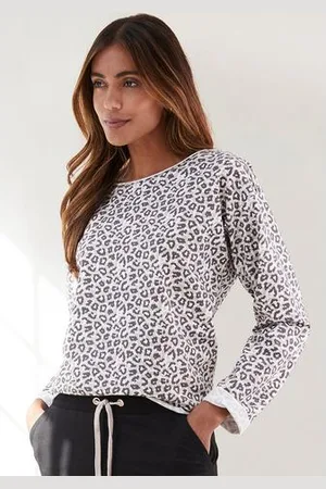 Lascana Sweatshirt / Shirt met lange mouwen Langarmshirt in losse pasvorm, loungewear