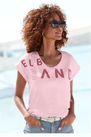 ELBSAND T-shirt gemaakt van zachte jersey, shirt met korte mouwen, sportief en comfortabel