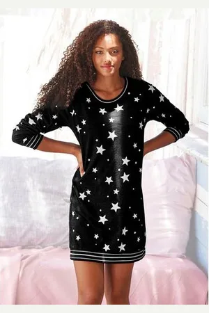VIVANCE DREAMS Nachthemd met trendy sterrenprint