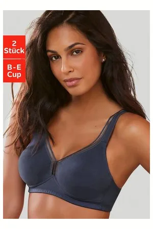 Petite Fleur T-shirt-bh zonder beugels van katoen, basic dessous (Set van 2)