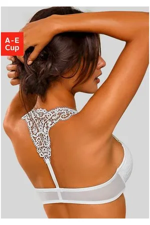 Lascana Push-up-bh MELISSA met voorsluiting & kanten achterkant van borduursel, ondergoed