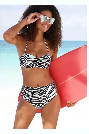 Venice Beach Beugelbikinitop in bandeaumodel Fjella in tweekleurige animal-look
