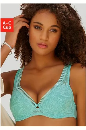 Lascana Push-up-bh van fijne, gebloemde kant, dessous