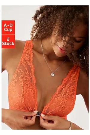 Petite Fleur Bralette-bh zonder beugels met praktische sluiting aan de voorkant, kanten beha, lingerie (Set van 2)