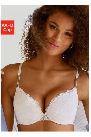 Lascana Push-up-bh Dalia met elegante stras op de schouderbandjes, lingerie