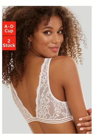 Petite Fleur Bralette-bh zonder beugels met praktische sluiting aan de voorkant, kanten beha, lingerie (Set van 2)