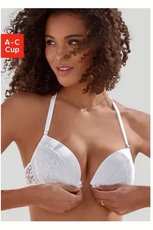 vivance collection Push-up-bh met kant in kussende mond-look met halternek bandjes, lingerie