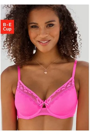 vivance collection T-shirt-bh gemaakt van fijne mesh en kant in kussende mond look, lingerie