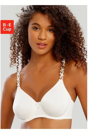 Nuance T-shirt-bh met beugel, zonder cups met transparante geborduurde bandjes, ondergoed