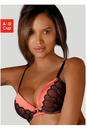 Lascana Push-up-bh Belinda Cups van mooie satijnstof met kant overtrokken, sexy ondergoed