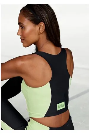 Lascana Crop-top -Sporttop Sporttop met contrasterende details