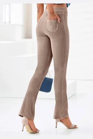Lascana Jazzpants uit zacht materiaal in cordlook, loungewear