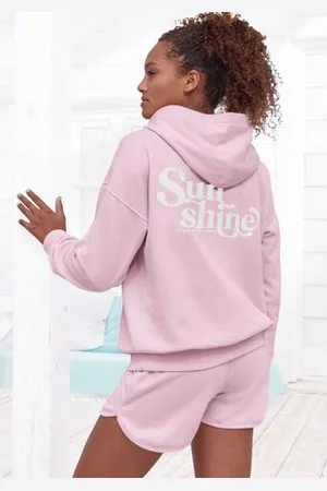 Buffalo Hoodie -Hoodie met rugprint Capuchon sweatshirt met rugprint en ribborden, loungewear