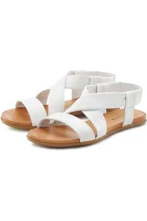 Lascana Sandalen van leer met verfijnde bandjes, sandaal, zomerschoen