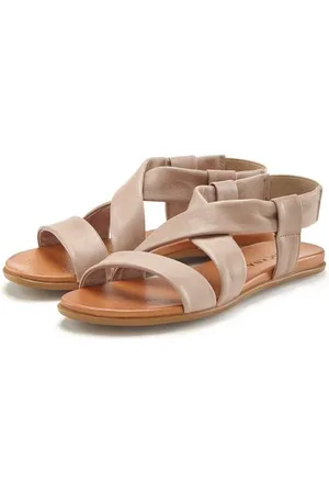 Lascana Sandalen van leer met verfijnde bandjes, sandaal, zomerschoen