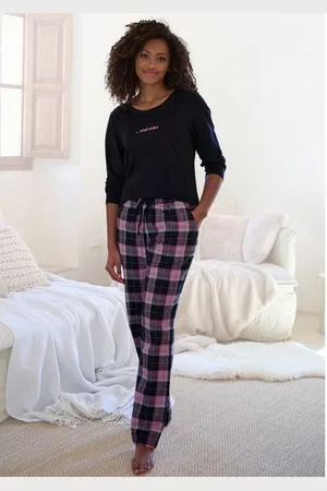 VIVANCE DREAMS Pyjama van knuffelzacht flanel (2-delig)
