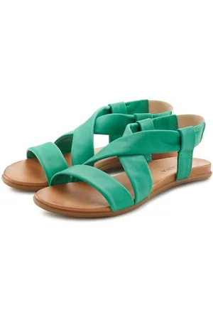 Lascana Sandalen van leer met verfijnde bandjes, sandaal, zomerschoen