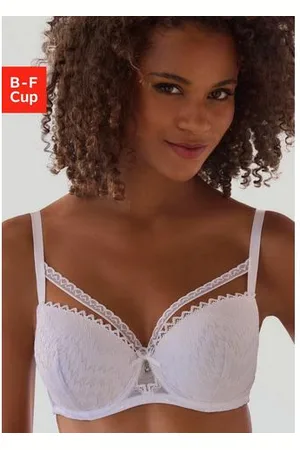 Lascana Bh met steuncups met modieuze zigzag-kant in balconnet-snede, lingerie