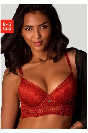 Lascana Bh met steuncups Nina in lichte lange vorm van grafisch kant, sexy lingerie
