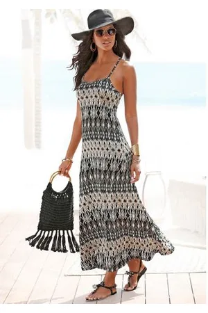 Lascana Maxi-jurk met etno print, zomerjurk, strandjurk