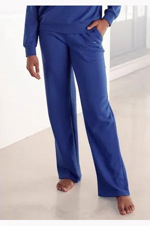 Bench Sweatpants -wijde loungebroek met insteekzakken en logo-print, loungewear, loungeanzug
