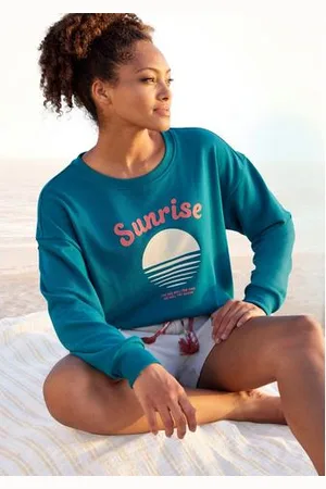vivance collection Sweater -Pullover met mooie frontprint, loungewear