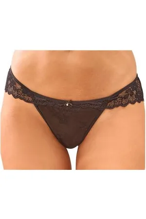 vivance collection Slip van delicate jacquard-kant met edel accessoire