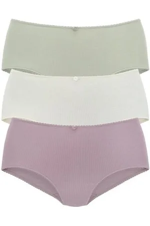 vivance collection Tailleslip van zachte ribstof, met delicate roosjes aan de voorkant (3 stuks)