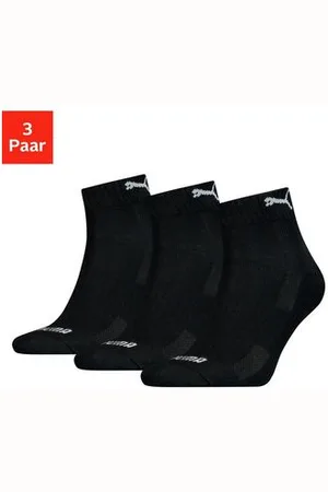 PUMA Korte sokken met gebreid logo in de tailleband (3 paar, Set van 3)