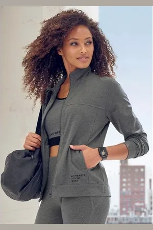 Vivance Sweatvest Sportjack met zijzakken
