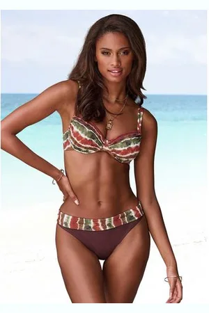 Jette Joop Beugelbikini in batik-look