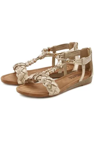 Lascana Sandalen Sandalette, zomerschoen met verfijnde band VEGAN