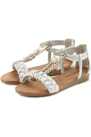 Lascana Sandalen Sandalette, zomerschoen met verfijnde band VEGAN