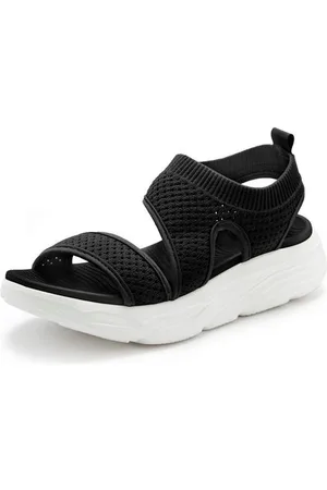 Lascana Sandalen Sandalette, zomerschoen van elastisch textiel bijzonder licht VEGAN