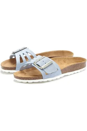 ELBSAND Slippers Mule, sandaal, open schoen, hoogwaardig leer, zacht kurken voetbed