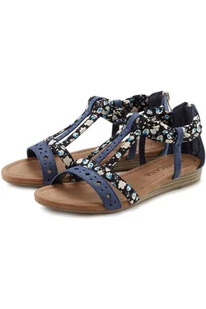 Lascana Sandalen Sandalette, zomerschoen met banden in festival-look VEGAN