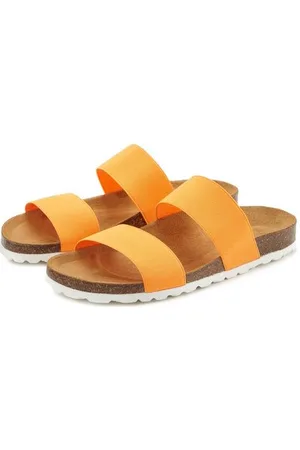 vivance collection Slippers Sandalen Sandaal, mule, open schoen, comfortabel kurken voetbed, elastische bandjes