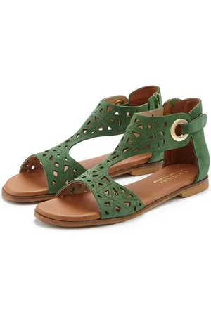 Lascana Sandalen Sandalette, zomerschoen van hoogwaardig leer met uitsparingen