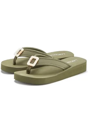 Lascana Badslippers Sandaal, pantoffel, badslipper met decoratieve applicatie VEGAN