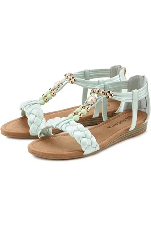 Lascana Sandalen Sandalette, zomerschoen met verfijnde band VEGAN