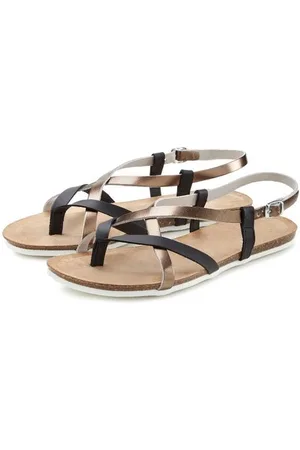 vivance collection Teenslippers Sandaal, sandalette, zomerschoen van hoogwaardig leer